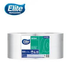 ELITE - Papel higiénico una hoja 500 metros 4 rollos CLASSIC
