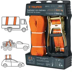TRUPER - Sujetador correa de carga camiones autos Resiste 3000kg