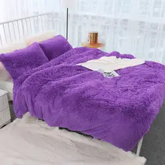 GENERICO - Cubrecama 2plz peluche corto lila