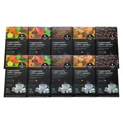 BLACK - 100 Cápsulas compostables mix compatibles con Nespresso®