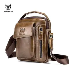 BULLCAPTAIN - - Morral de Cuero Mate DJB-037-CF Café
