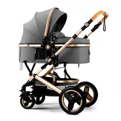 GENERICO - Coche Plegable para Bebes Gris Oscuro