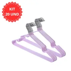 GENERICO - 10 ganchos colgadores perchas de ropa MORADO