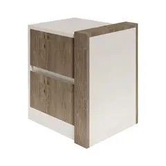 BARAKA HOME - Velador Narva - Blanco y Macchiato