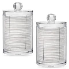 MINARI - Organizador Acrílico Discos Algodón Transparente A160 x 2UND