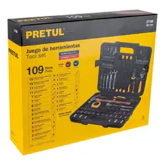 PRETUL - Juego de 109 herramientas,