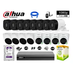 DAHUA - CÁMARAS SEGURIDAD KIT 16 FULL HD 04 CAMARA CON AUDIO INCORPORADO 1TB