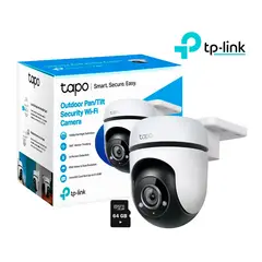 TP LINK - Cámara de Seguridad Wi-Fi Exterior Tapo C500 360° 1080P + SD 64GB