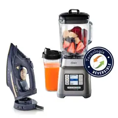 OSTER - Licuadora ActiveSense Vaso Blen N Go y Plancha de vapor 2 en 1