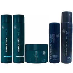 SEBASTIAN - Shampoo 250ml+ Acondic+ Mascarilla+ Crema + Mousse Twisted