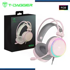 T-DAGGER - Audífonos Gamer SONA PINK T-RGH304P rose
