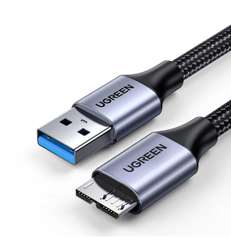 Usb 3.0 Micro B Nylon Pc Disco Cable 50cm Premium 5gbps