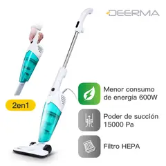 DEERMA - Aspiradora Vertical y de mano 2 en 1 - 15000Pa DX118C