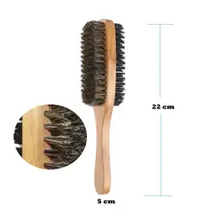 GENERICO - Cepillo doble acabado con cerdas de jabalí suave de calidad profesional Control Frizz Brillante