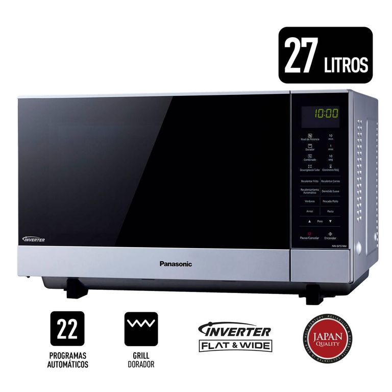Pannasonic Microondas NN-GF574MRPM Grill 27L Inverter