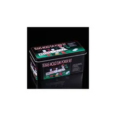 GENERICO - SET DE POKER de 200 Fichas CAJA METALICA