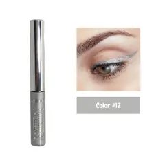 GENERICO - Delineador Liquido de colores Punta pincel Plateado Metálico