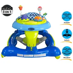 BABY KITS - Andador 3 en 1 Centro de Actividad 360° Azul