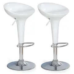 GENERICO - Set x2 Banco Silla Bar Riway Blanco