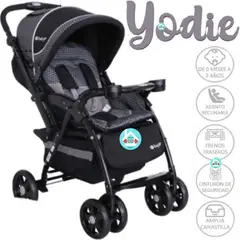 EBABY - Coche cuna YODIE 1142 PLOMO