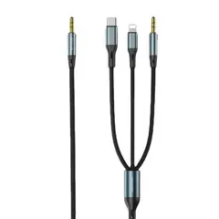 SEISA - Cable De Audio - Universal 3en1 - Para iPhone - Tipo C Y Auxiliar