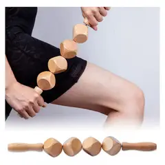 GENERICO - Rodillo Masajeador Anticelulítico de Drenaje Linfático Maderoterapia