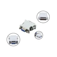 GENERICO - Adaptador VGA a DVI 24 + 5 pines Tarjeta Video Grafica Proyector
