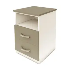 BARAKA HOME - Velador Viljandi - Blanco y Gris Grafito