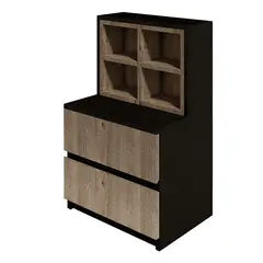 BARAKA HOME - Velador Rakver - Negro y Macchiato