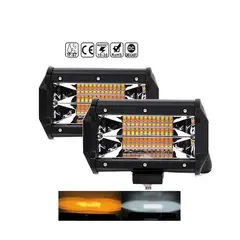 GENERICO - Neblinero Barra Led 72w Doble Color Estrobo 2en1