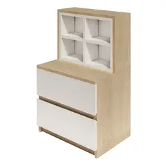 BARAKA HOME - Velador Rakvere - Damasco y Blanco