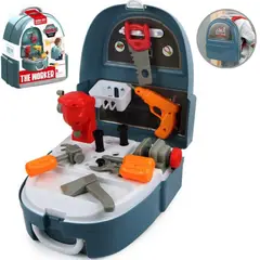 GENERICO - Set de mochila de herramientas para niños AZUL