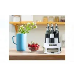 GENERICO - Organizador Giratorio para Cocina y Especias de calidad Blanco