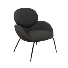 NIHM - Butaca De Metal Y Tela Maak Gris Oscuro