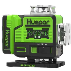 HUEPAR - Nivel láser verde P04CG 16 LINEAS bluetooth(Ultrarresistente)