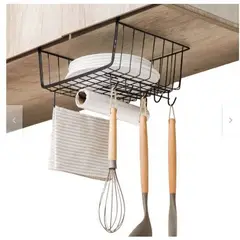 GENERICO - Organizador cesta multiuso de cocina closet alacena porta papel toalla