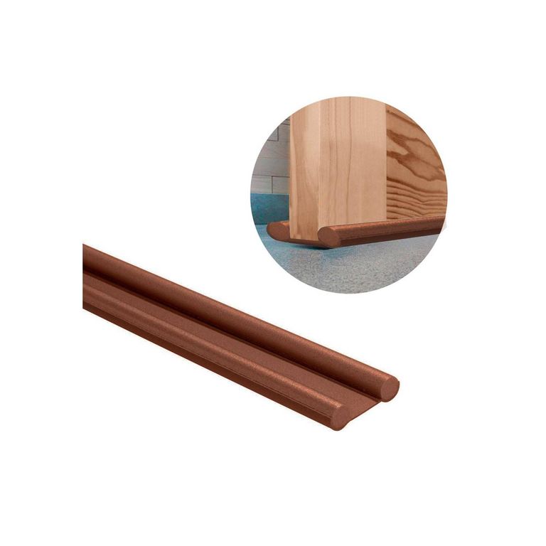 Burlete Flexible de Espuma 95cm Protección Sellado de Puerta Negro