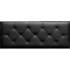 GENERICO - Cabecera tapizada - stacy - 2 plazas - color Negro