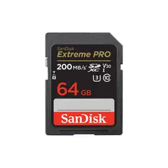 SANDISK - Memoria SD 64GB - 200mb - Extreme Pro.