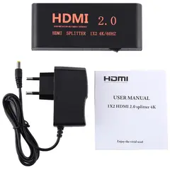 OEM - Splitter Divisor Repartidor 1Entrada 2Salidas 1X2 HDMI 2.0 4K/60Hz