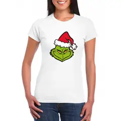GENERICO - Polo Mujer Grinch - Nathalie Love It - Blanco