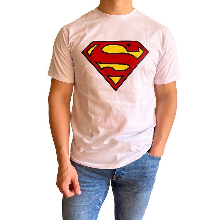 Polo Hombre diseño Superman - Nathalie Love It - Blanco