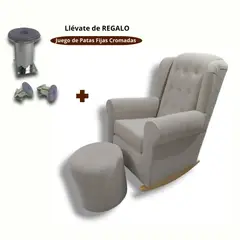 NO LOGO - Sillon Mecedor de Lactancia Antifluido Beige