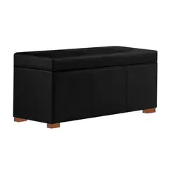MAVISAC - Baul Baxton Plaza Queen Color Negro - Ultracuero