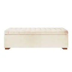 MAVISAC - Baul Lirio Plaza Queen Color Beige - tela