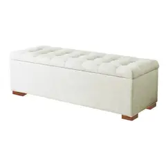 MAVISAC - Baul Evan Plaza Queen Color Marfil - Ultracuero