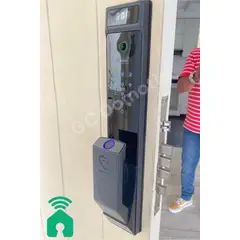 GENERICO - CERRADURA SMART CON 7 APERTURAS VIDEO PORTERO COLOR NEGRO