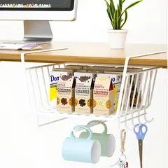 ELMEJORPRECIO - Canastilla Organizadora Bajo Alacena 4 En 1 Colgante Mediano Blanco