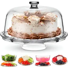 ELMEJORPRECIO - Porta Torta Multiuso Acrílico Fuente De Snacks O Centro De Mesa
