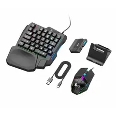 GENERICO - Kit Gamer Teclado Celular Bluetooth 4en1 Mouse Adaptador